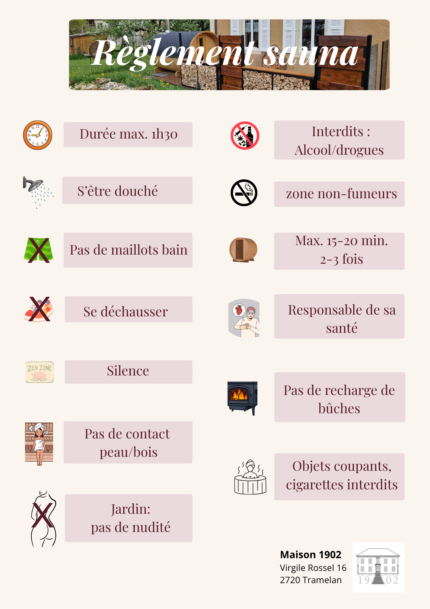 Sauna privatisé